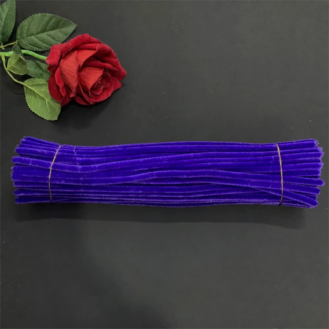 Pipe Cleaner (100 pcs/pack) — 8 mm in Deep Purple