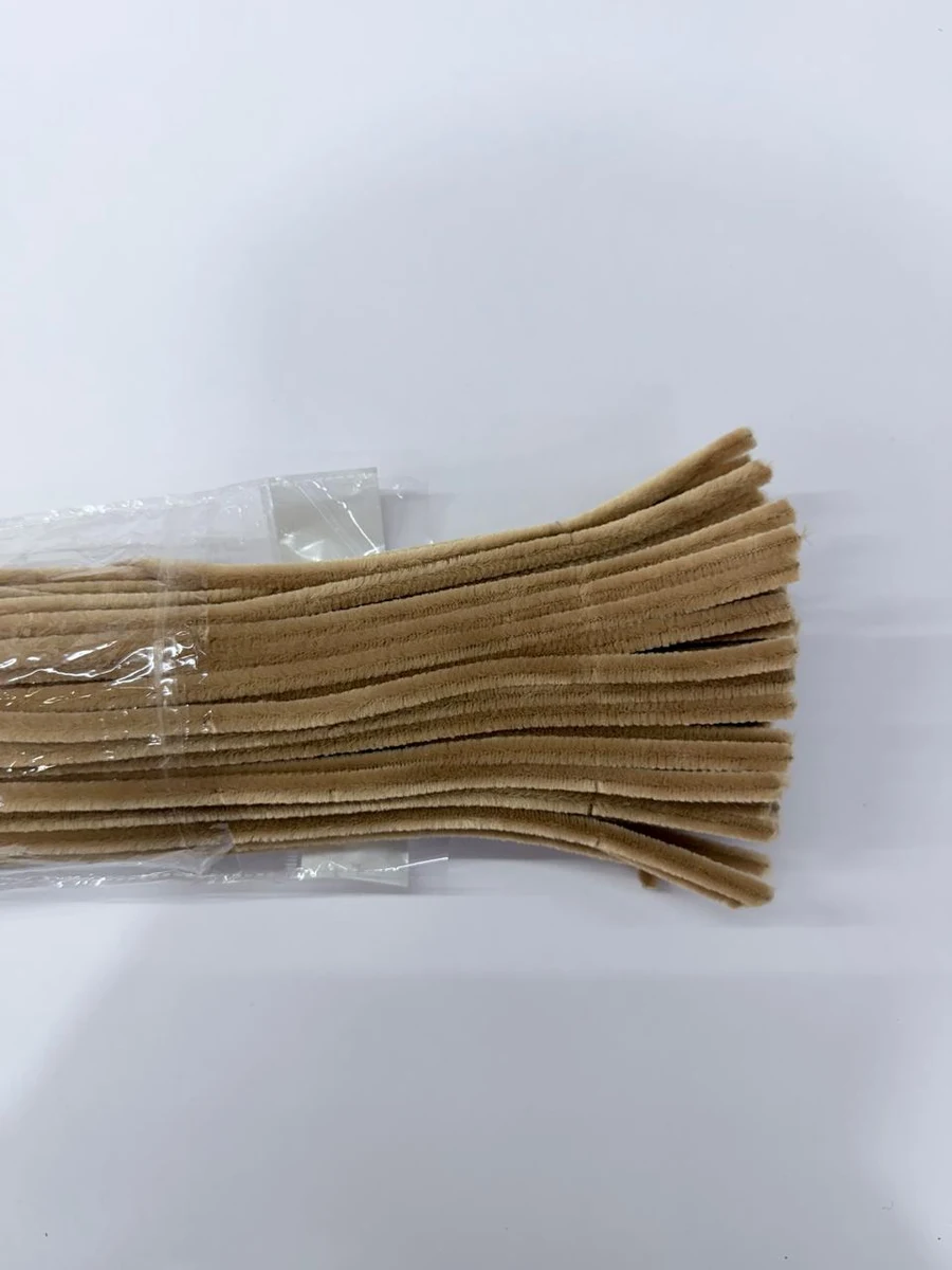 Golden Brown pipe cleaners, 8 mm, 100 pieces per pack