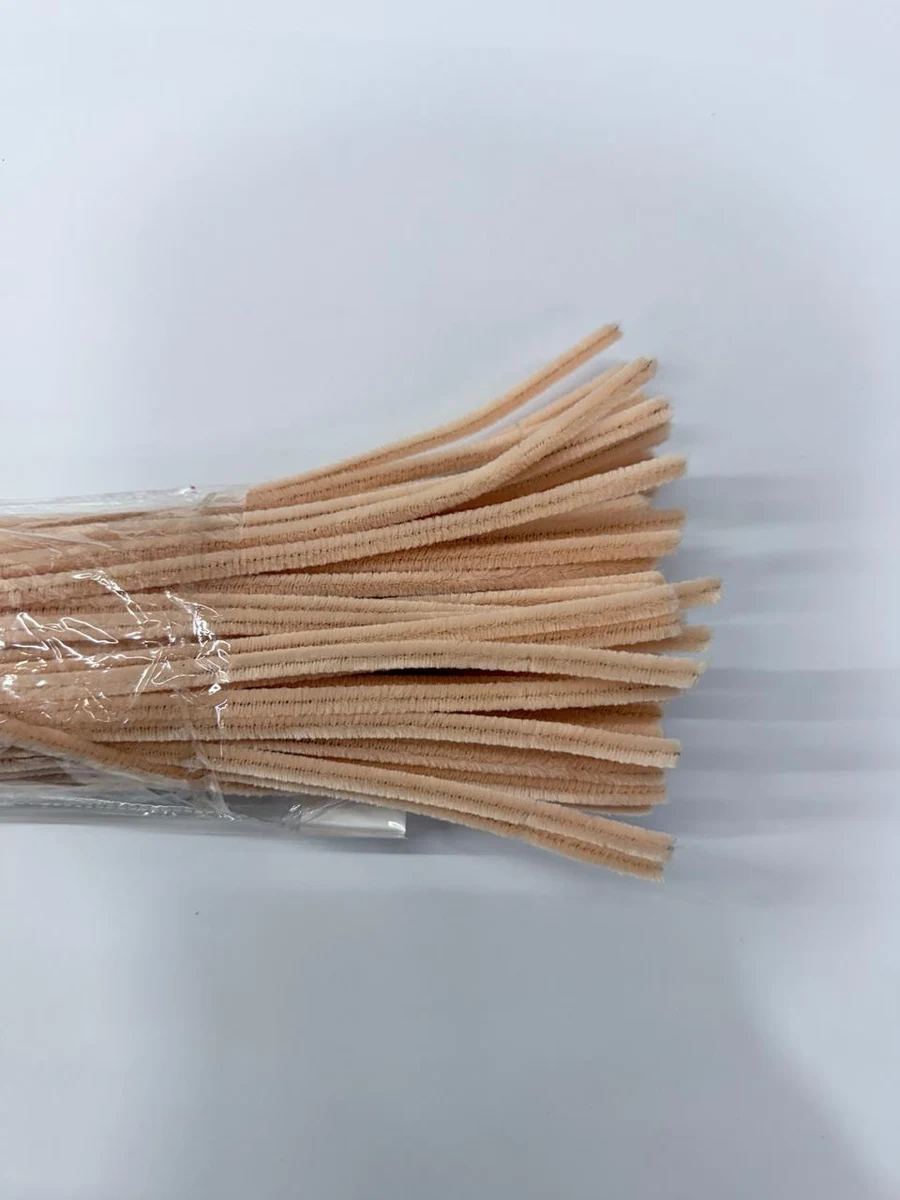 Pastel Pink pipe cleaners, 8 mm, 100 pieces per pack