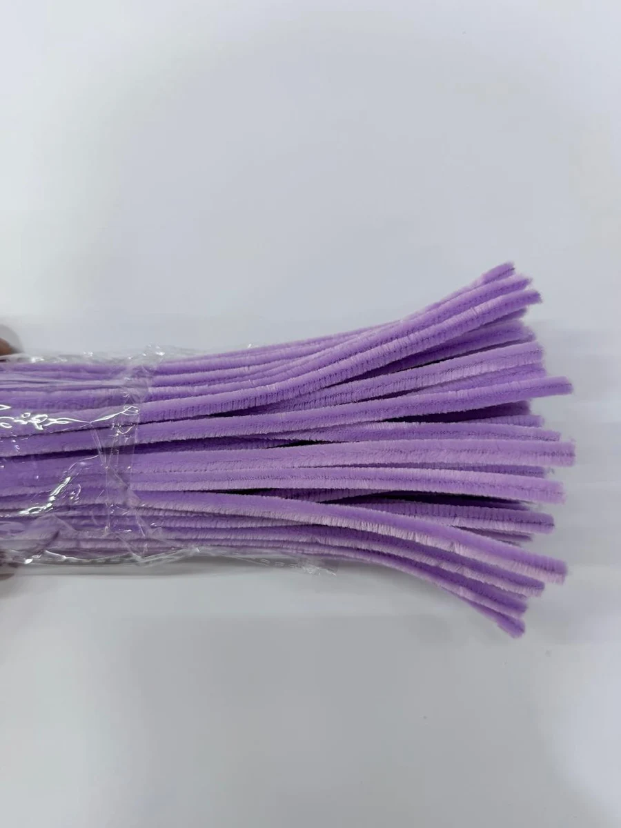 Pastel Violet pipe cleaners, 8 mm, 100 pieces per pack