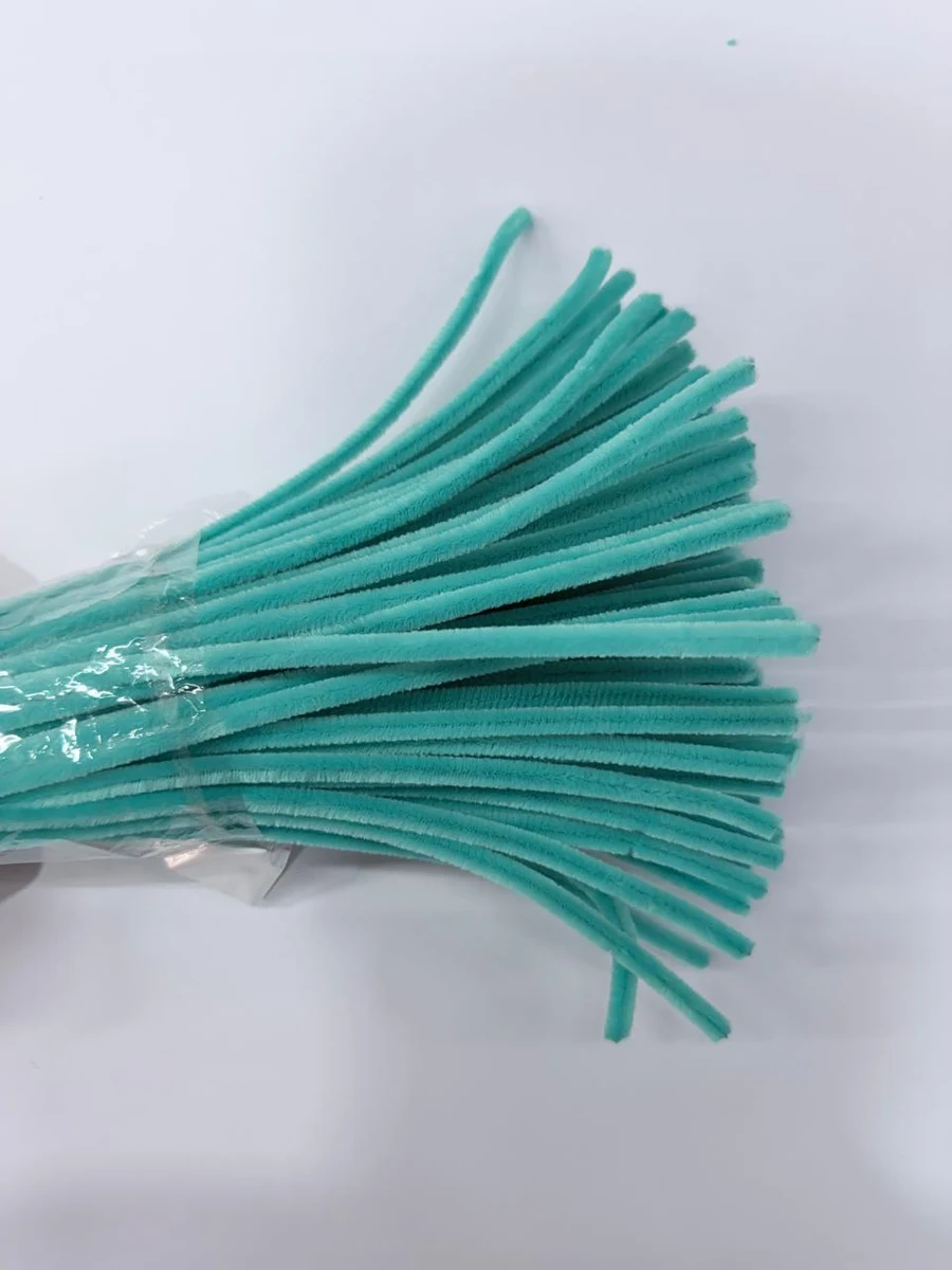 Sky Blue pipe cleaners, 8 mm, 100 pieces per pack